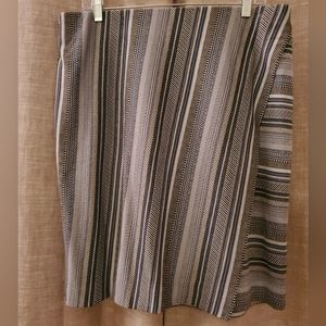 jjill Blue & White Pencil Skirt (M)